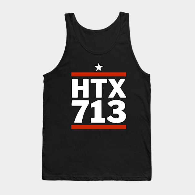 HTX 713 Houston Texas H-Town Tank Top by zap